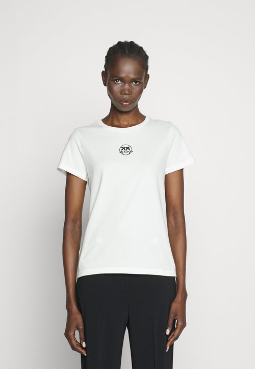 Pinko T-shirt Quentin con logo Love Birds gioiello bianco main image 1