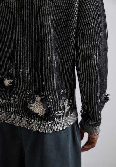 MM6 Maison Margiela REVERSIBLE CREWNECK - Pulóver - black/beige