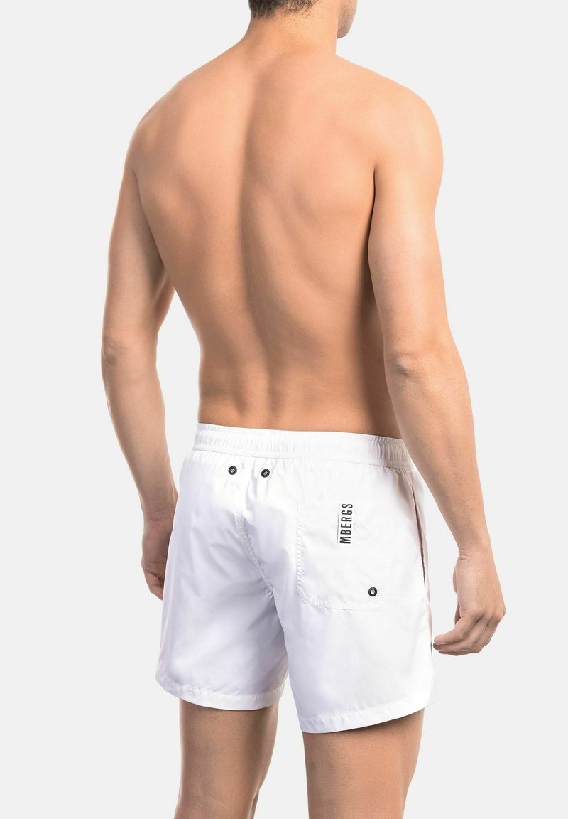 Herren Badehosen | Bikkembergs Badeshorts white black/schwarz - KV35624 Herren Badehosen | Bikkembergs Badeshorts white black/schwarz - KV35624