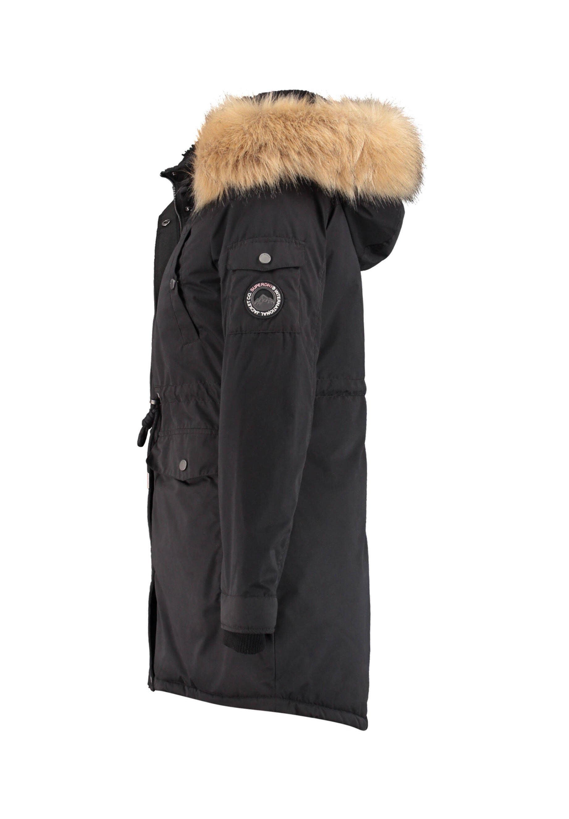 Superdry NADARE Vinterkåpe frakk black Zalando.no Superdry DAMEN Vinterkåpe frakk dark grey Zalando.no