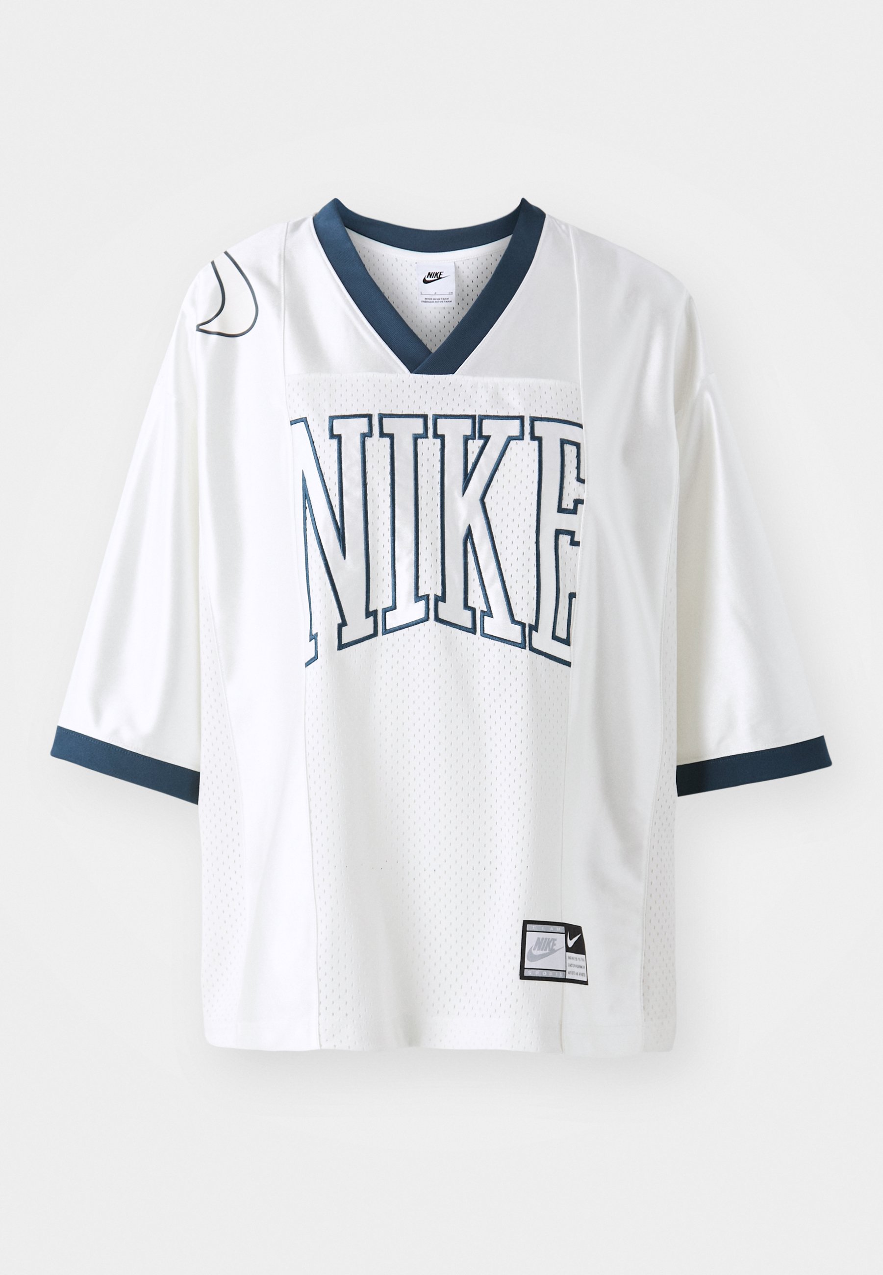 blue and white nike shirt
