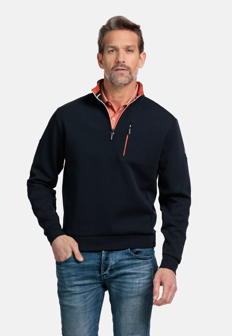 Baileys LANGE MOUW REGULAR FIT OPSTAANDE KRAAG EFFEN - Sweater - navy