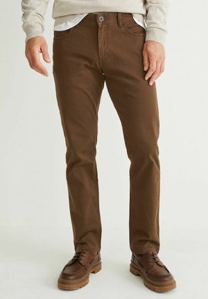 Straight leg jeans - dark brown