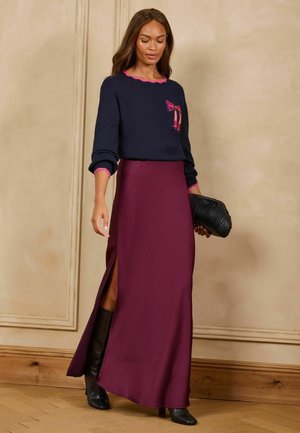 Love & Roses, REGULAR FIT - SCALLOP KNITTED JUMPER  . - Neule - navy checked bow