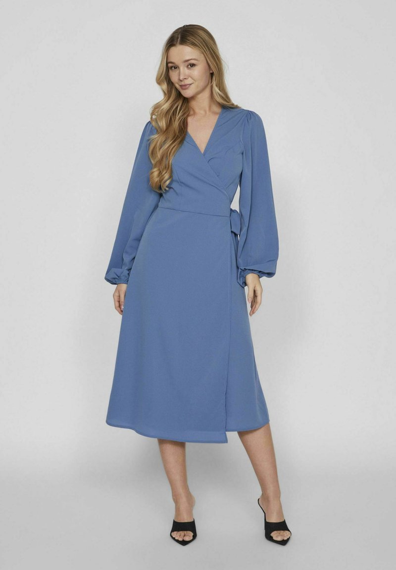 VILA WICKEL LANGÄRMELIGES MIDI - Denné šaty - coronet blue