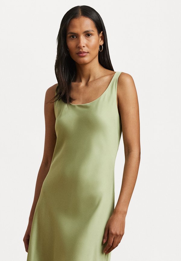 SLEEVELESS CHARMEUSE DRESS - Cocktail dress / Party dress - light olive