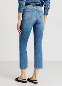 Calliope CROPPED FLARE - Jeans a sigaretta - blu denim medio