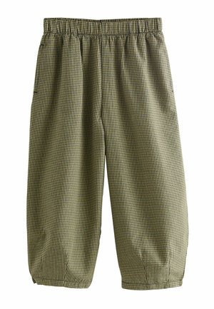 PULLON BARREL - Stoffhose - olive green gingham