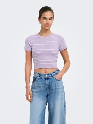 JDY JDYCIRKELINE CROP  - T-shirt imprimé - pastel lilac