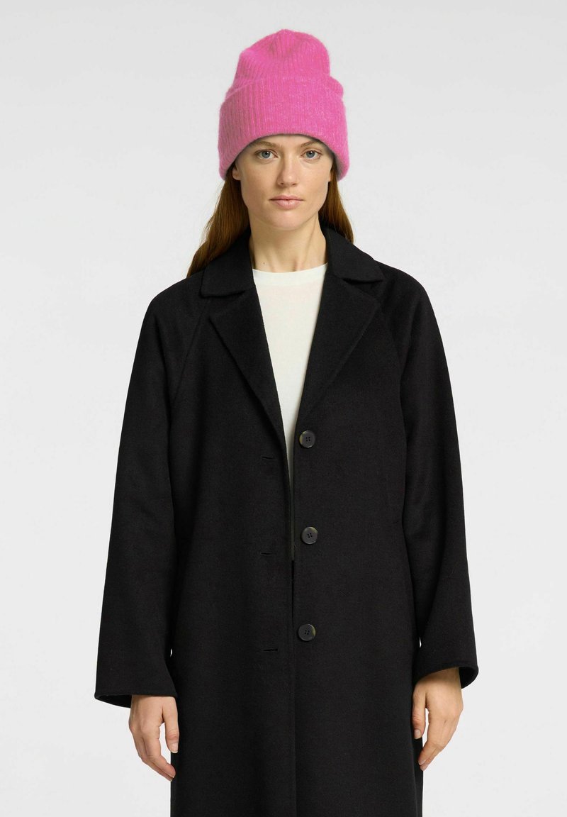 Selected Ribbed Wool Blend - Bonnet - phlox pink