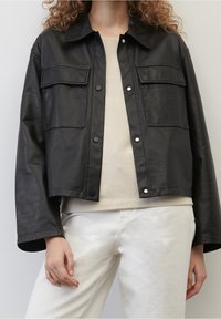 Marc O'Polo Leren jas - black