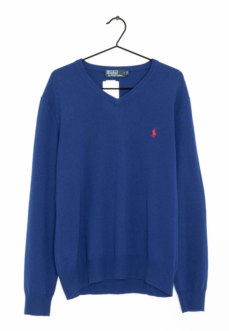 Polo Ralph Lauren Stickad tröja blue/blå (Preowned) Zalando.se