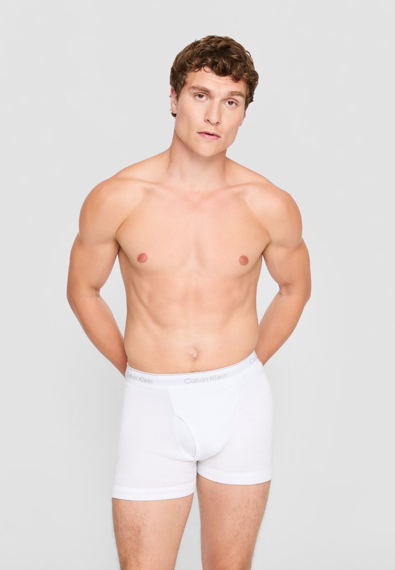 Calvin Klein Underwear BOXER BRIEF 3 PACK 100% COTTON - Calzoncillos bóxer largos - black grey heather white