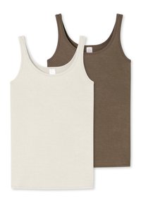 Schiesser 2PACK  MODAL ESSENTIALS - Undershirt - weiss taupe