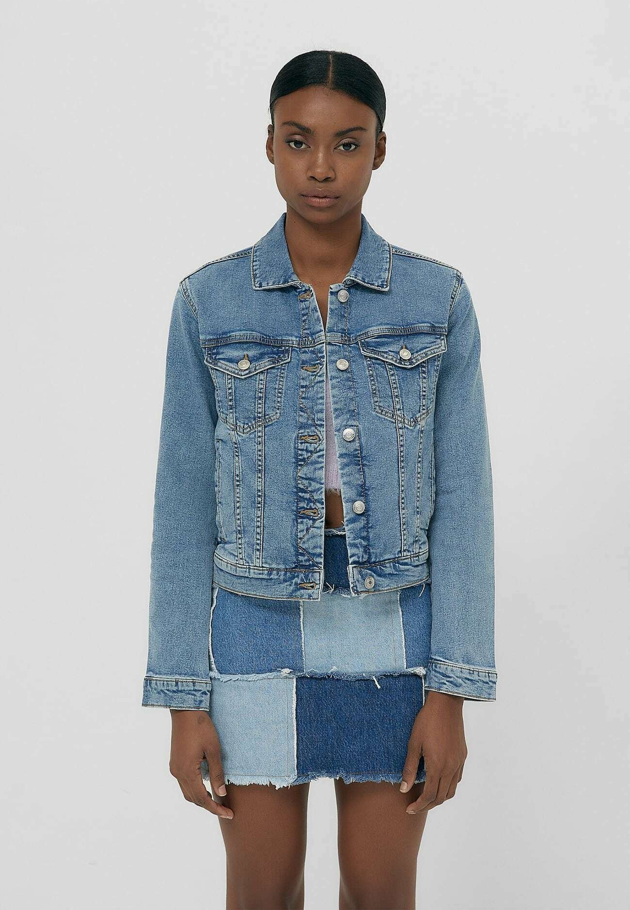 giubbino jeans stradivarius