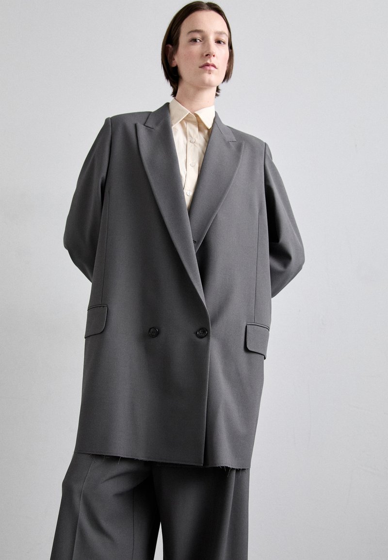 MM6 Maison Margiela JACKET - Short coat - dark grey - Zalando.co.uk
