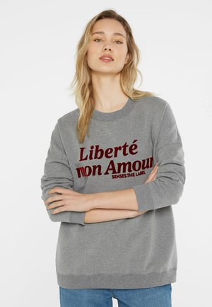 MIT FLOCKPRINT - Sweatshirt - smoke melange