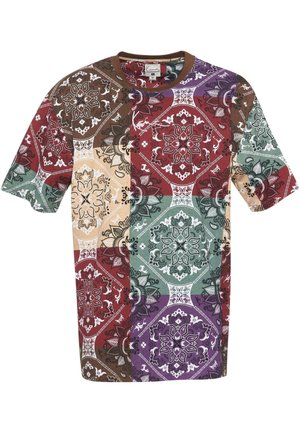 MALL SIGNATURE - Print T-shirt - dark red multicolor