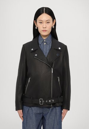 JACKET - Leren jas - black