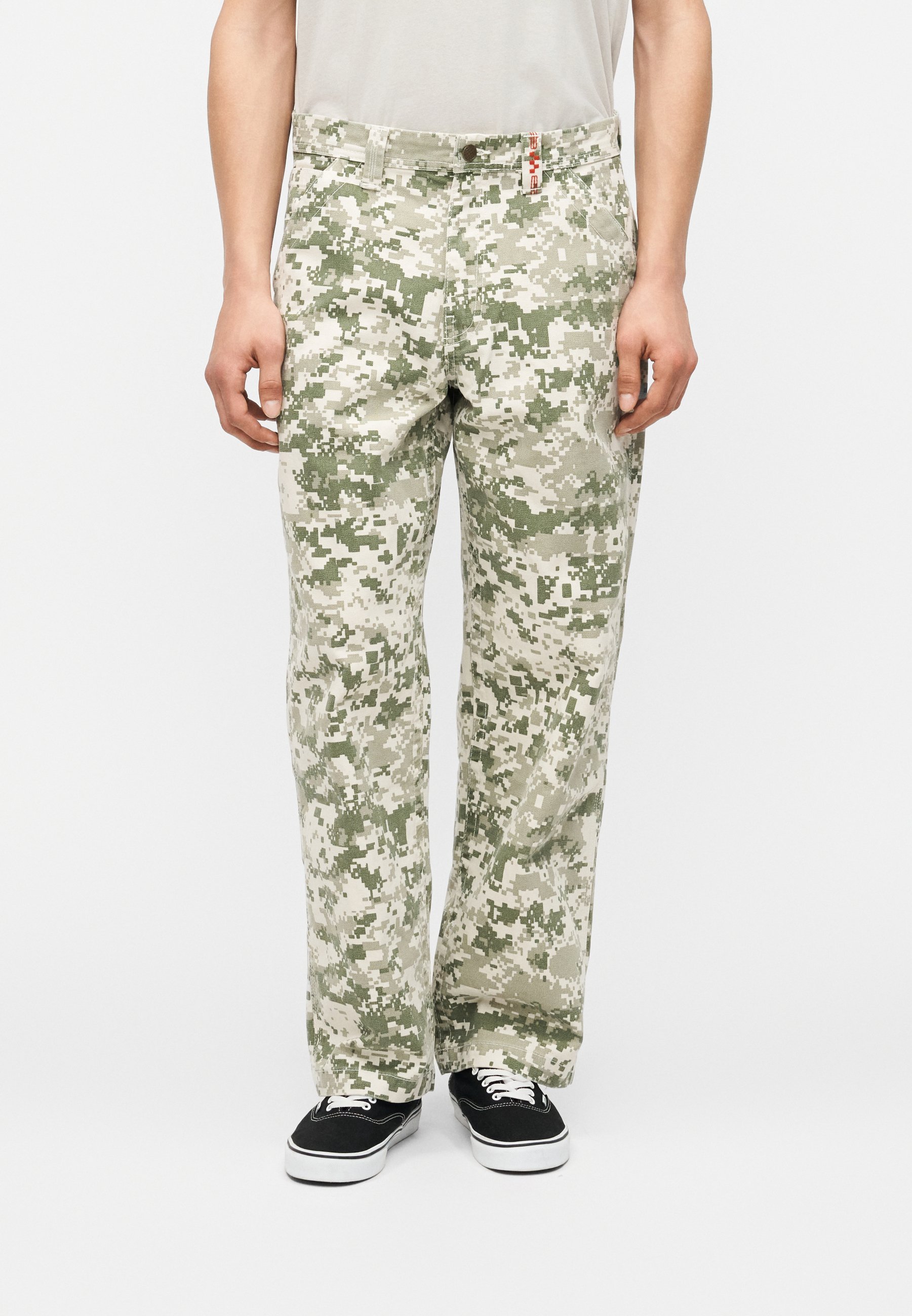 Vans CHORE PANT - Trousers - digi camo/mottled dark green - Zalando.ie