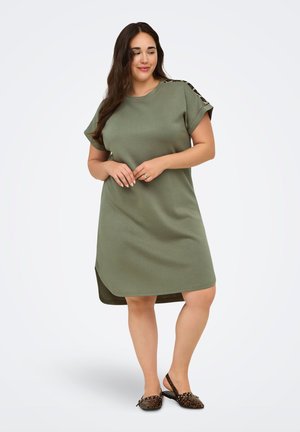 ONLY Carmakoma DRESS CARLISE MIDI DRESS - Robe en jersey - smokey olive