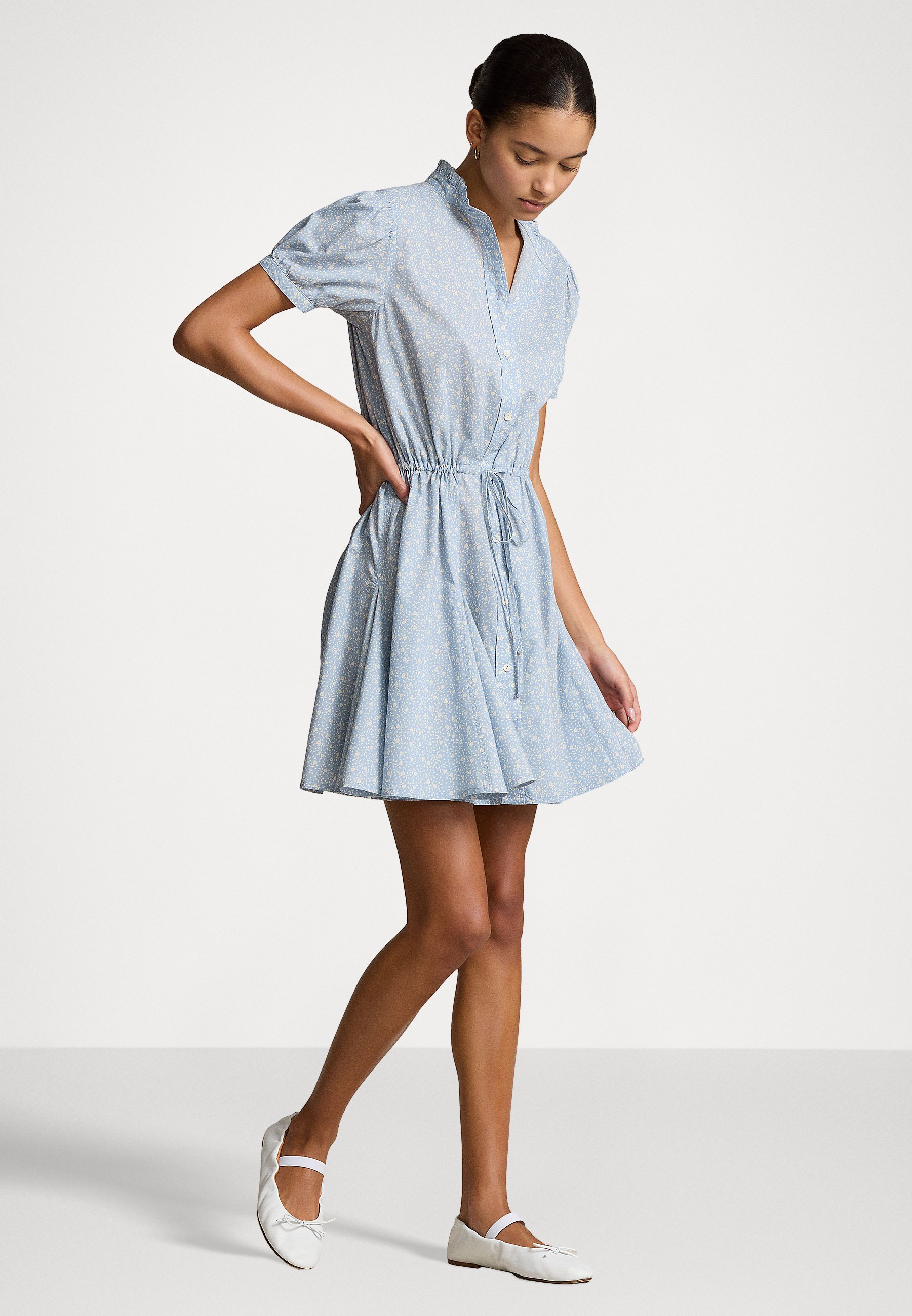 Polo Ralph Lauren FLORAL COTTON DRAWSTRING DRESS - Shirt