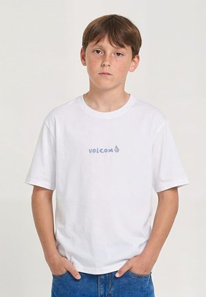 Volcom, TEE WEIRDCARD - Μπλουζάκι με στάμπα - white