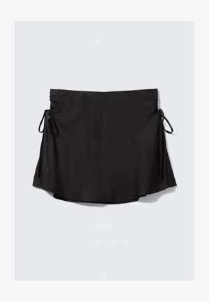 Weekday RUCHED MINI SKIRT - Suknja A kroja - black