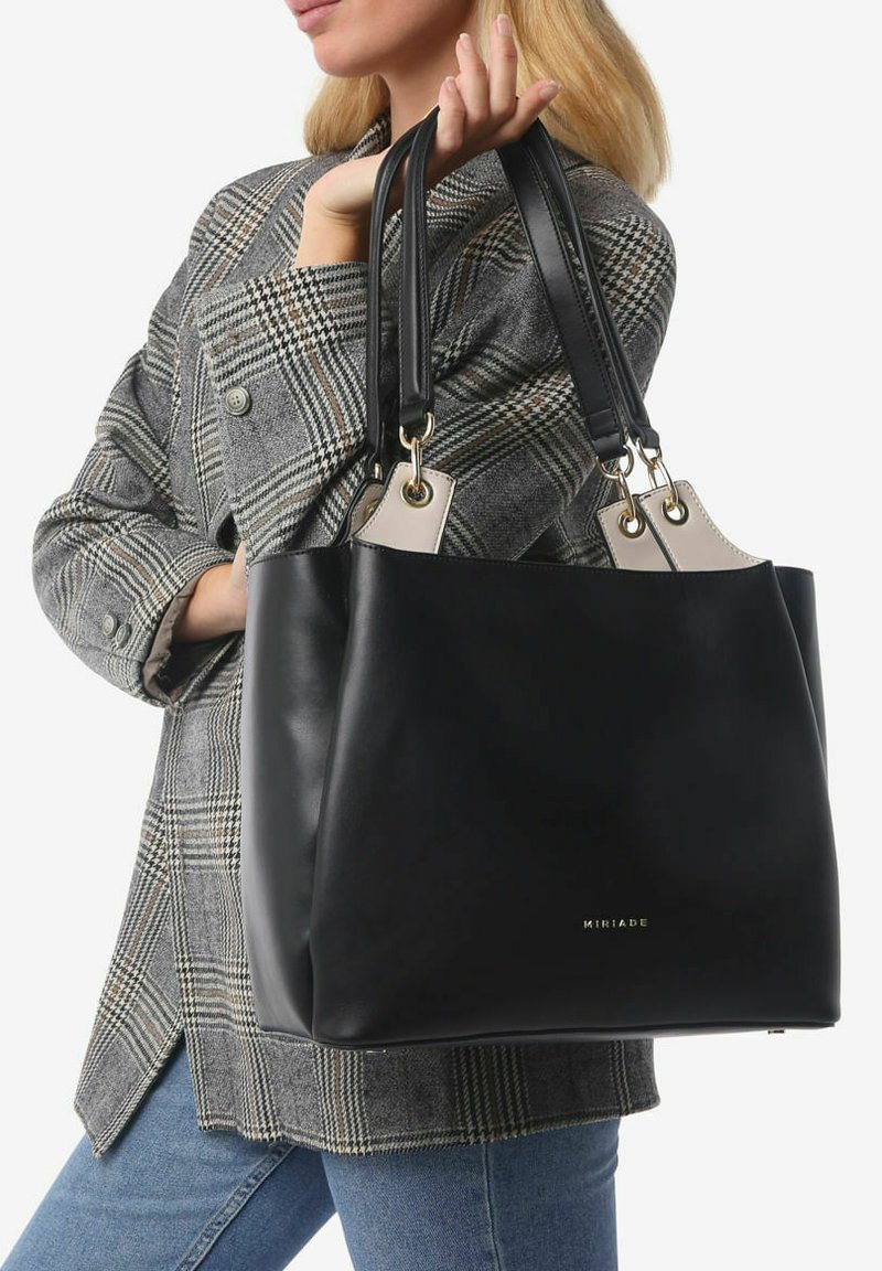 Miriade BLOOM - Borsa a mano - nero off white