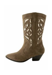 CUT OUT DETAIL WESTERN- REGULAR FIT - Cowboy- / Bikerstövletter - khaki green