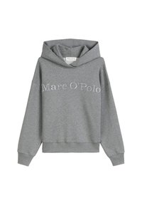 EMBROIDERY AT FRONT - Hoodie - grey granite melange