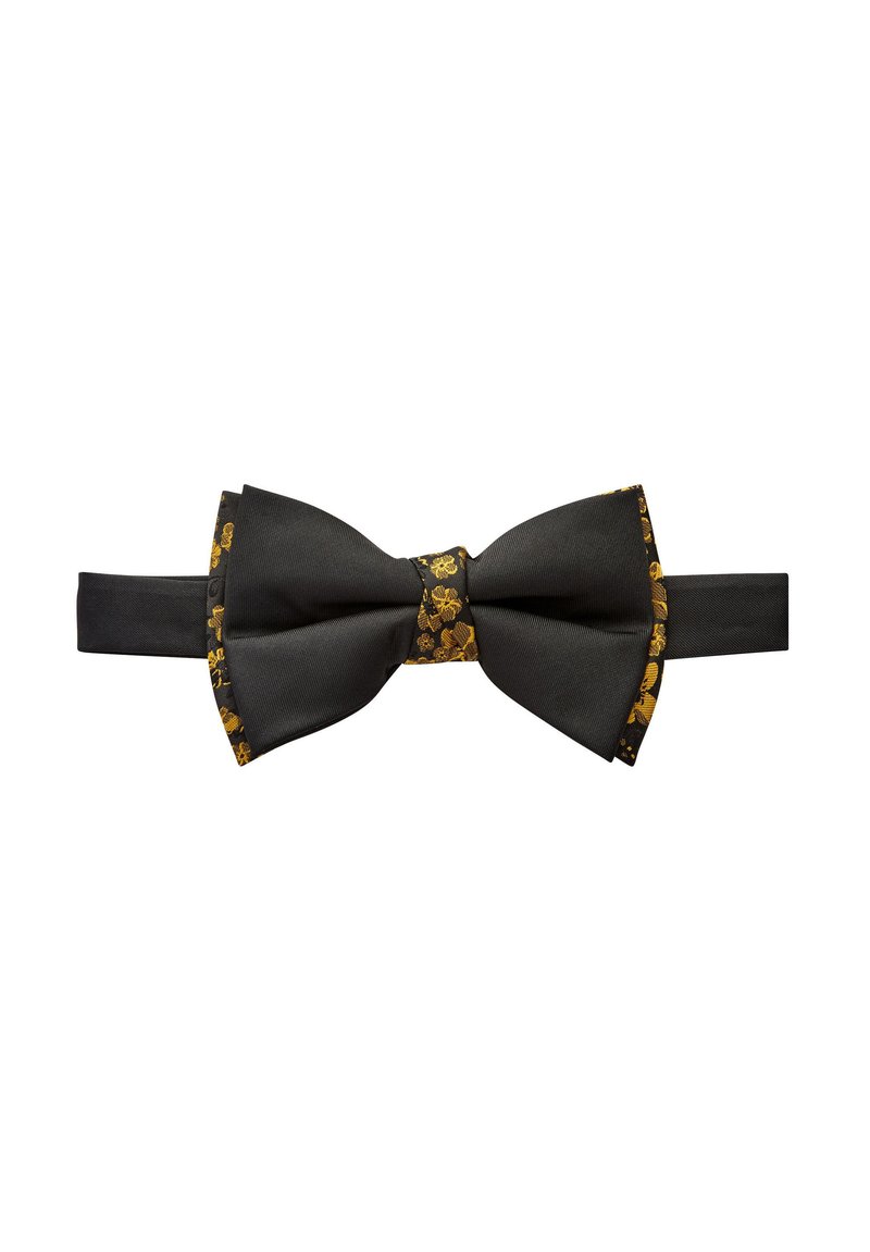 Next BOW TIE - Pajarita - Black Gold Floral/negro
