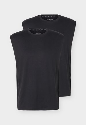 Pier One Sport by Zalando, ESSENTIAL TRAINING 2 PACK LIGHTWEIGHT REGULAR FIT - Základné tričko - black