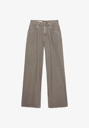 PULL&BEAR, WIDE-LEG WITH DARTS - JEANS - Wide Leg - taupe