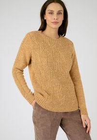 Damart COL ROND - Maglione - jaune chiné