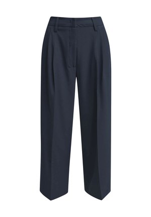 Smith&Soul BUNDFALTEN MIT CROPPED LEG - Stoffhose - marine