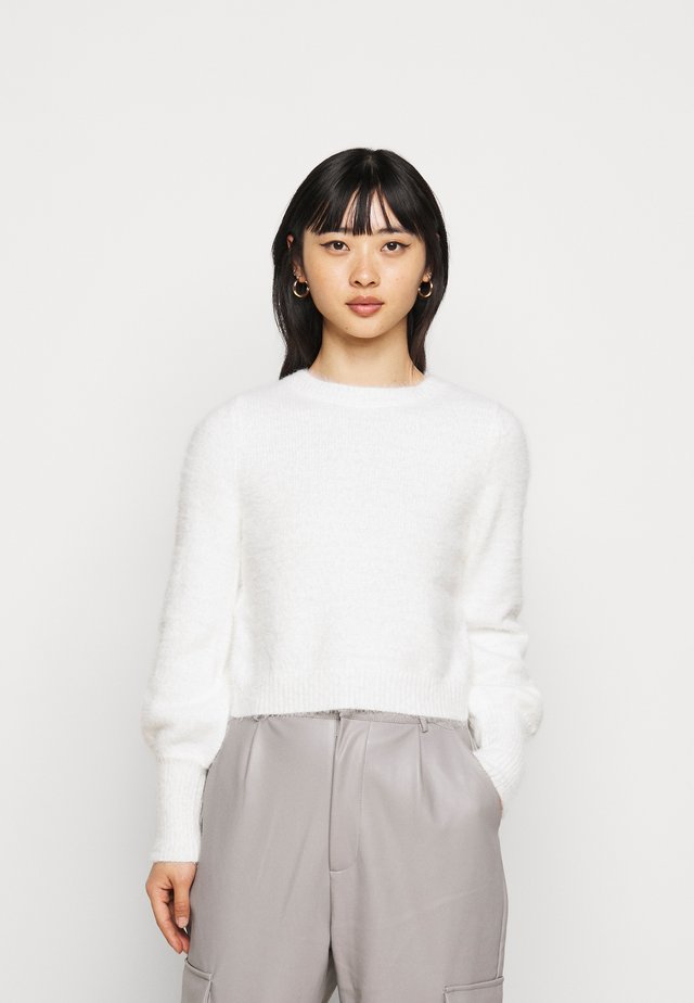 EYELASH BACK DETAIL JUMPER - Jumper - ivory