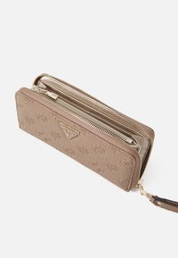 Guess CRESIDIA LARGE ZIP AROUND - Portafoglio - dark taupe