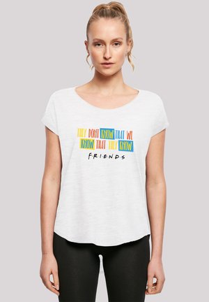 THEY DON T KNOW SCRIPT -WITH LONG SLUB - Print T-shirt - white