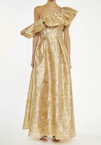 True Decadence PUFF ONE SHOULDER - Iltapuku - gold translucent jacquard