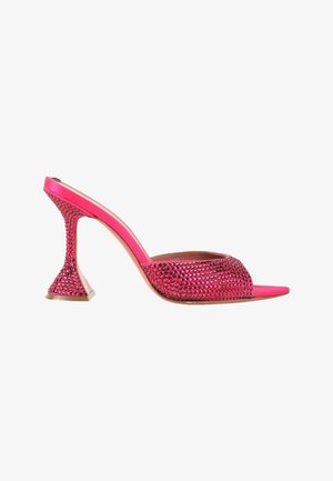 AMINA MUADDI, CAROLINE GLITTER MULES PINK - Mules à talons - pink