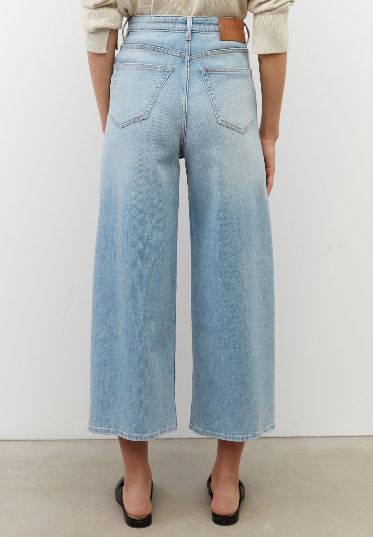 Marc O'Polo CULOTTE MIT CASHMERE TOUCH - Jeans a zampa - cashmere light  blue wash/blu - Zalando