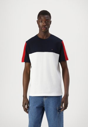 GLOBAL STRIPE COLOURBLOCK TEE - T-shirt med print - desert sky