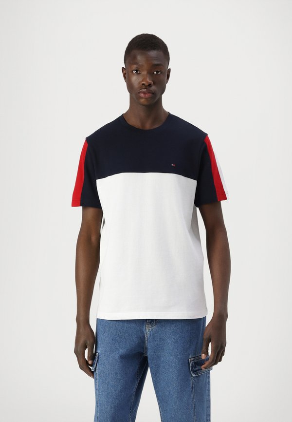 GLOBAL STRIPE COLOURBLOCK TEE - Print T-shirt - desert sky