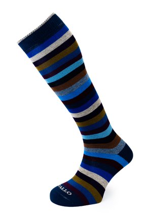 Calzettoni - royal blue-multicolor stripes