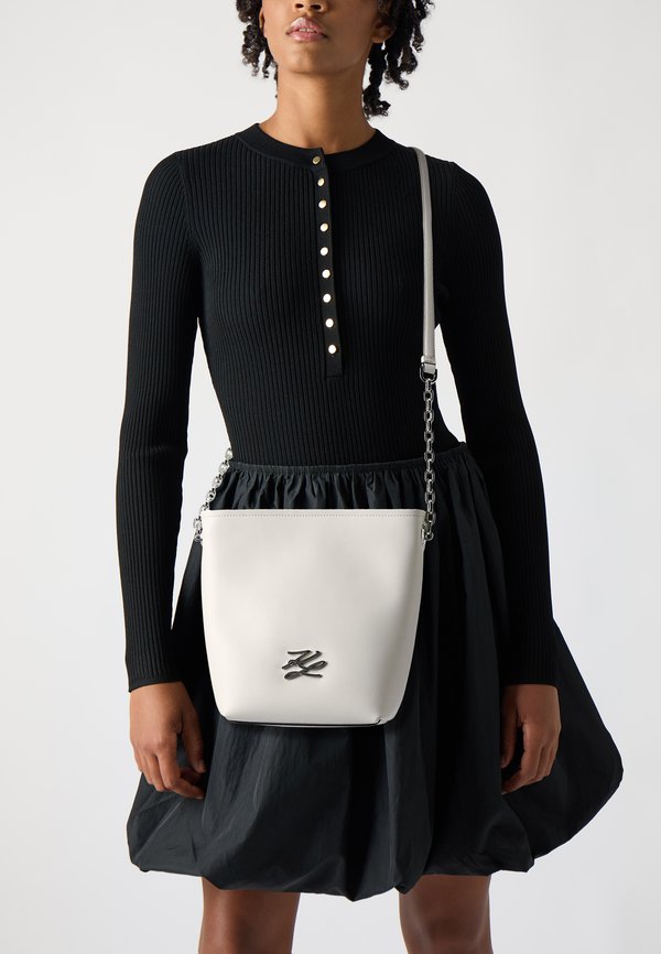 AUTOGRAPH BUCKET - Cross body bag - cement