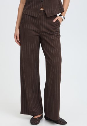 b.young, BYROWAN WIDE PANTS STRIPE - Pantalones - java pinstripe