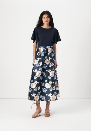 VICLARA VOLUME MIDI DRESS - Koktailové šaty/večierkové šaty - navy blazer