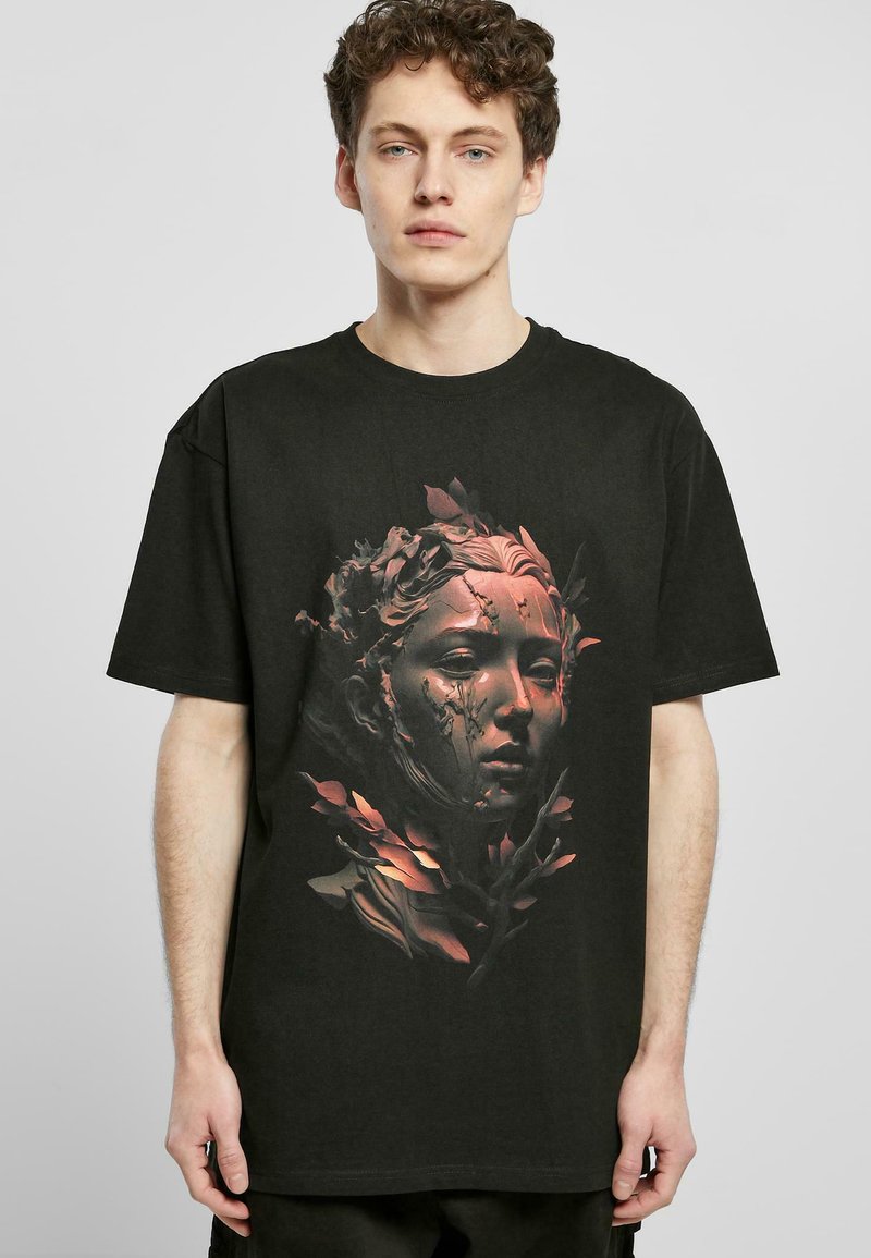 Forgotten Faces OVERGROWN HEAVY OVERSIZED TEE UNISEX  - T-shirts med print - black