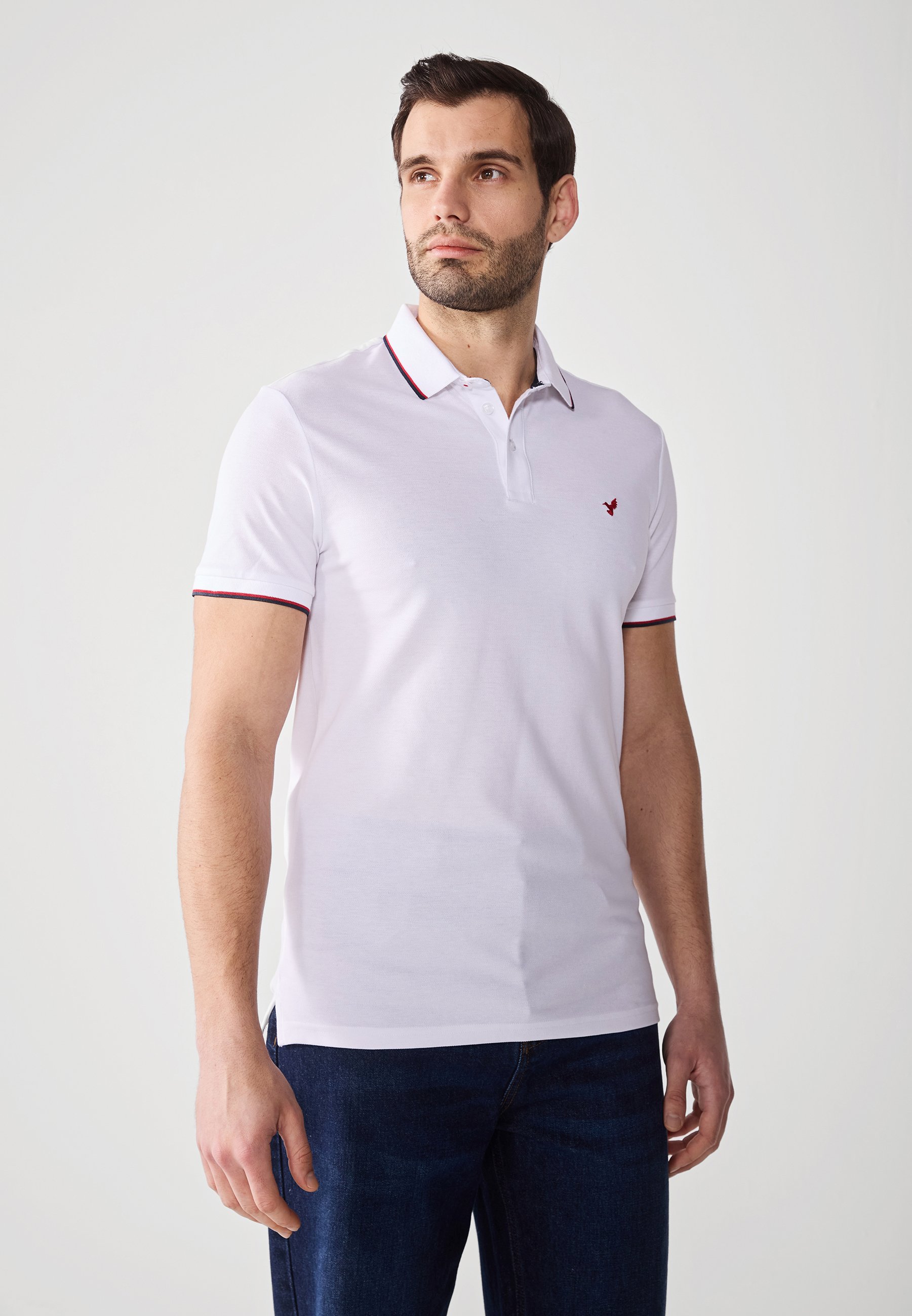 Pier One Polo shirt - bright white/white - Zalando.co.uk
